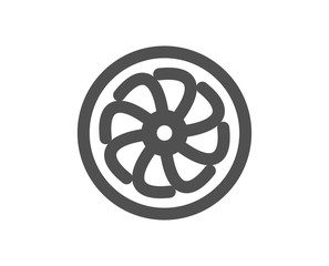 Fototapeta premium Fan engine icon. Jet turbine sign. Ventilator symbol. Quality design element. Classic style icon. Vector