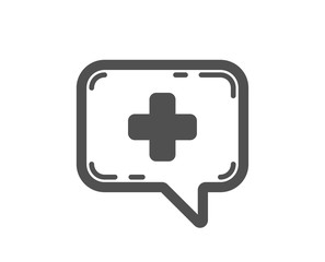 Medicine chat icon. Medical help sign. Quality design element. Classic style icon. Vector
