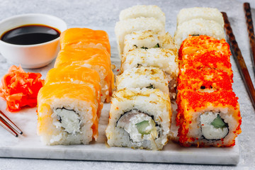 Japanese cuisine california roll and tuna roll