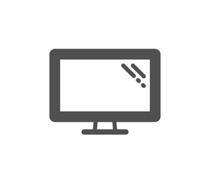 Monitor icon. Computer component device sign. Screen symbol. Quality design element. Classic style icon. Vector