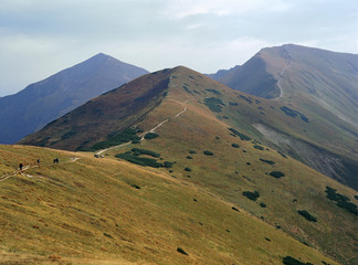 Czubik, Konczysty Wierch and Starorobocianski Wierch mountain, Western Tatras, Tatry mountains, Tatrzanski National Park, Poland