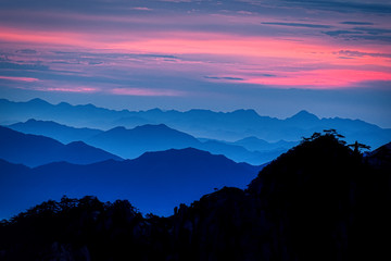 Huangshan at first light