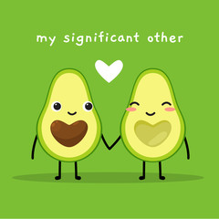 Avocado with heart shaped seed