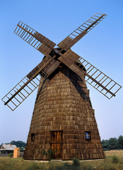 Osiek, Wielkopolska region, Poland - August, 2010, Open air museum of Folk Culture in Osiek by the...