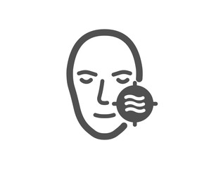 Problem face skin icon. Need facial care sign. Target symbol. Quality design element. Classic style icon. Vector