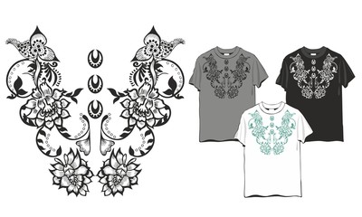 Floral T-shirt design