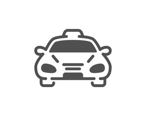 Taxi cab transport icon. Car vehicle sign. Taxicab driving symbol. Quality design element. Classic style icon. Vector