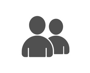 User icon. Couple or Group sign. Person silhouette symbol. Quality design element. Classic style icon. Vector