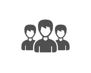 Group icon. Users or Teamwork sign. Male Person silhouette symbol. Quality design element. Classic style icon. Vector