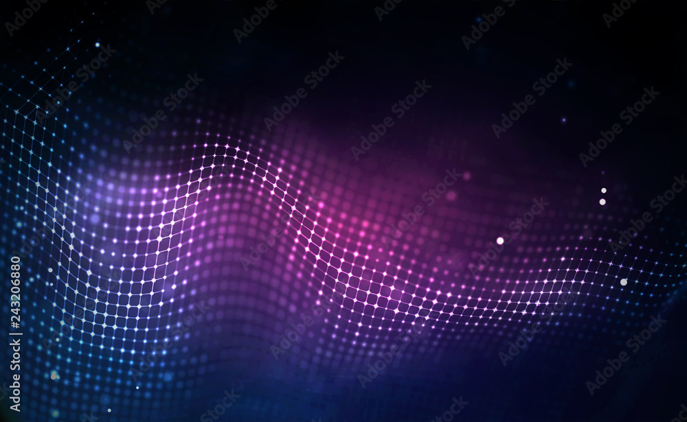 Poster blockchain technology background. cryptocurrency fintech block chain network and programming concept