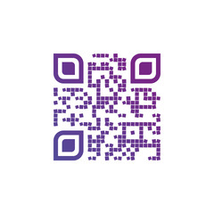 Creative qr code icon made out of stars. vector illustration isolated on white background.