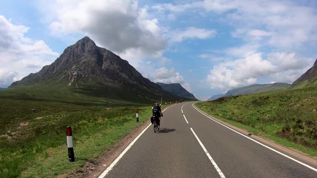POV drive Glencoe A82 road Buachaille Etive Mor 