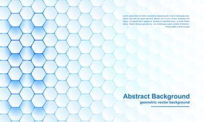 Blue Hexagon background, modern abstract, futuristic geometric vector background.