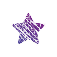 Star logo. Minimal abstract symbol. Geometrical design. Lines as element of star. Vector illustration isolated on white background.