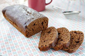Bird cherry flour cake