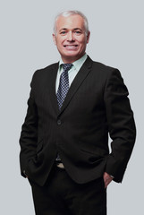 handsome man in black suit and glasses