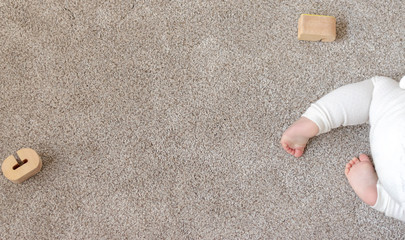 Baby feet & blocks
