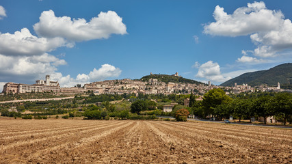 View to Assisi, Umbria, Italy