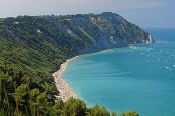 Fototapeta na wymiar Mezzavalle Beach on Italian Adriatic coast