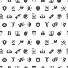 Flat hacking seamless pattern