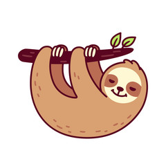 Cute hanging sloth © sudowoodo