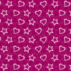 Valentine day seamless pattern hearts vector