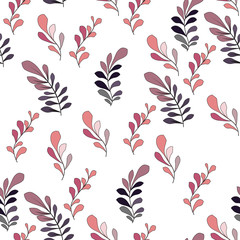 Texture with flowers and plants. Floral ornament. Original flowers pattern.