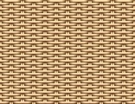Seamless 3D Brown Rattan pattern, vector art