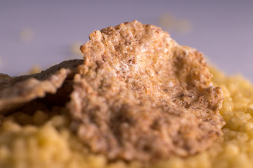 Cereals flakes in close