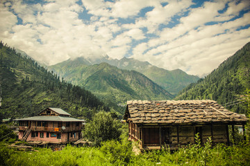 cottage in the himalayan mountains