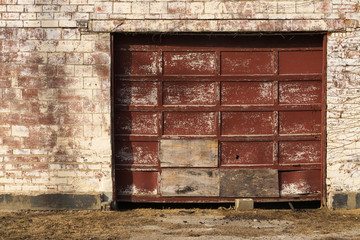 Old Midwest warehouse exterior in the afternoon light.