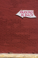 Fototapeta premium Red painted brick wall with 