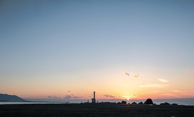 lighthouse at sunset