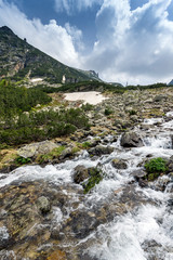 Fototapeta na wymiar Summer landscape of Malyovitsa peak and Malyoviska river, Rila Mountain, Bulgaria