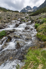 Summer landscape of Malyovitsa peak and Malyoviska river, Rila Mountain, Bulgaria