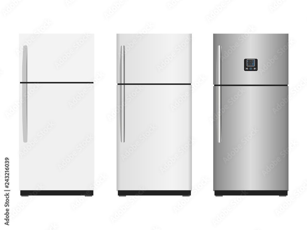 Wall mural Closed refrigerators - vector illustration or graphic design element