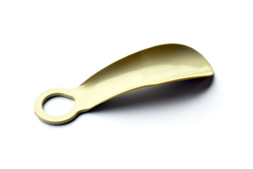 White plastic shoehorn