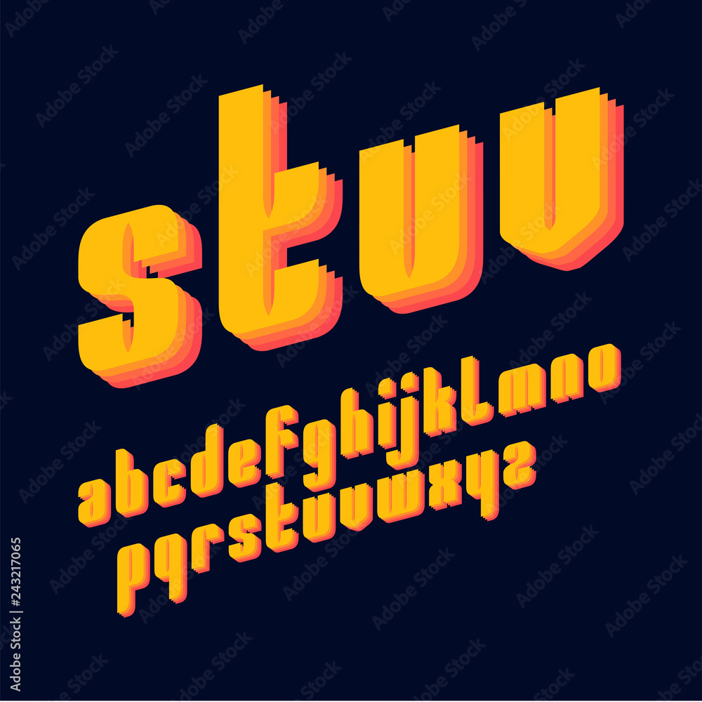 Poster vector condensed original bold display font design, alphabet, lowercase character set. easy swatch c