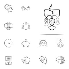 communication, message hand drawn icon. business icons universal set for web and mobile
