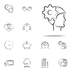 head, mental, mind hand drawn icon. business icons universal set for web and mobile
