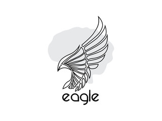 Beautiful Eagle line logo