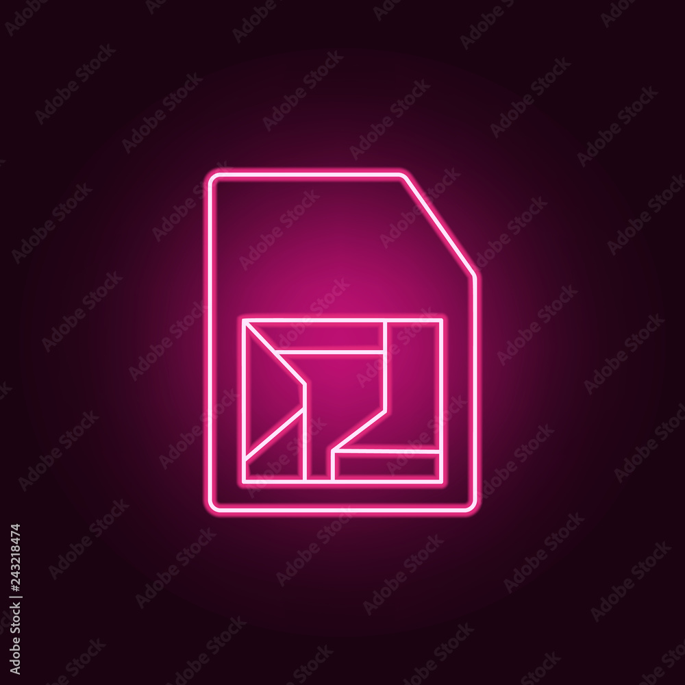 Poster smart card smart data icon. elements of artifical in neon style icons. simple icon for websites, web