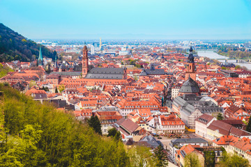 Fototapeta na wymiar Heidelberg panorama in summer, Baden-Wurttemberg, Germany