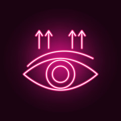 eye silicone surgery beauty icon. Elements of anti agies in neon style icons. Simple icon for websites, web design, mobile app, info graphics