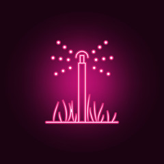 lawn sprinkler icon. Elements of Sprinkler in neon style icons. Simple icon for websites, web design, mobile app, info graphics