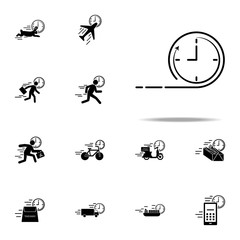 time speed clock icon. Speed icons universal set for web and mobile