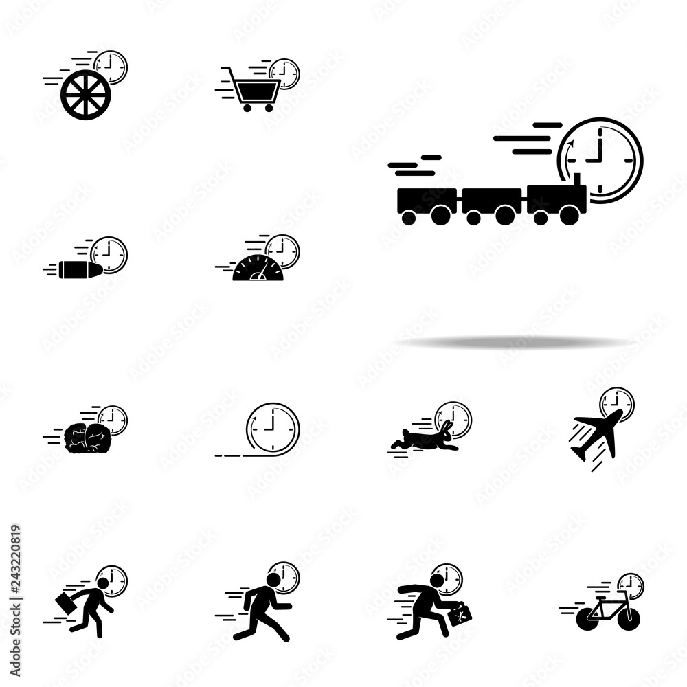Aufkleber train transport speed icon. speed icons universal set for web and mobile