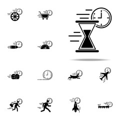 sand-glass speed icon. Speed icons universal set for web and mobile