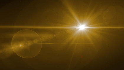 Lens flare light on black background. Easy to add overlay or screen filter over photos	