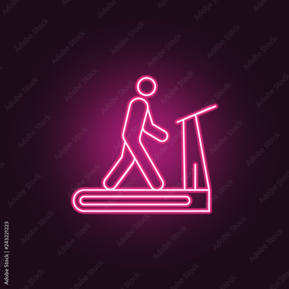 Poster running icon. element of medicine physiotherapy of legs icon for mobile concept and web apps. thin l